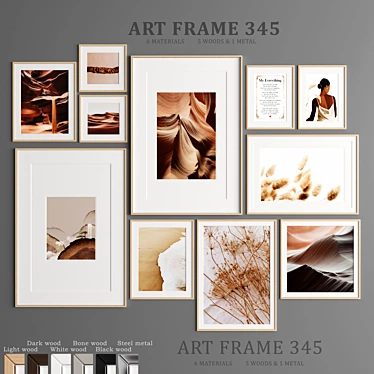 Versatile Art Frame Collection: 11 Frames, Various Sizes & Materials 3D model image 1 