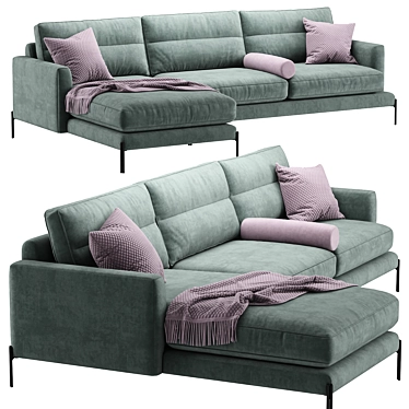 Contemporary Twin Modular Sofa 3D model image 1 