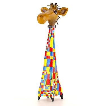 Elegant Mondi Giraffe Figurine 3D model image 1 