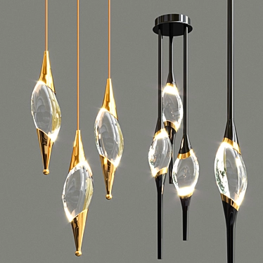 Fame Pendant Lamp: Sleek and Elegant 3D model image 1 