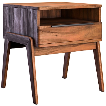 Modern Aiken Nightstand: Contemporary Design & Ample Storage 3D model image 1 