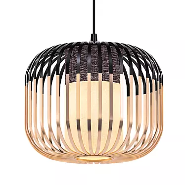 Natural Bamboo Pendant Light 3D model image 1 