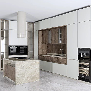 Modern Kitchen Design 2015 3D model image 1 