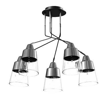 Modern Loft Ceiling Chandelier 3D model image 1 