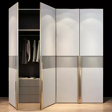 Elegant Oak Cabinet: 061 3D model image 1 