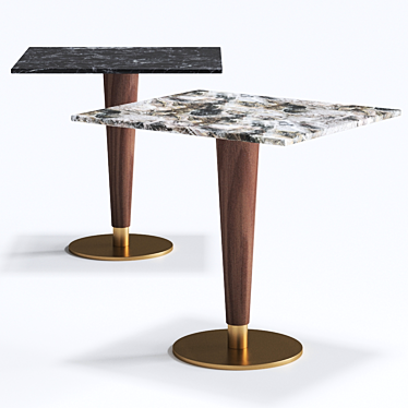 Atlanta Marble-Top Wooden Table 3D model image 1 