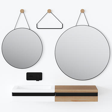 RING Mirror By EVER Life Design Bath set