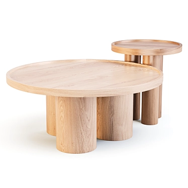Delta Coffee & Side Table: Stylish and Elegant 3D model image 1 