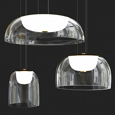 Modern Glass Pendant Light 3D model image 1 