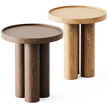 Modern Delta Side Table: Danish Design 3D model image 1 