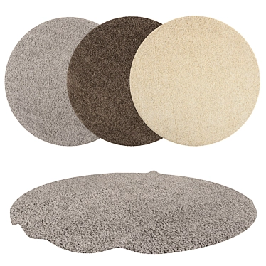 Versatile Round Rug Set 3D model image 1 