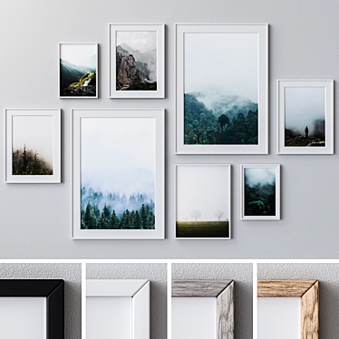 Versatile Photo Frames Set 3D model image 1 