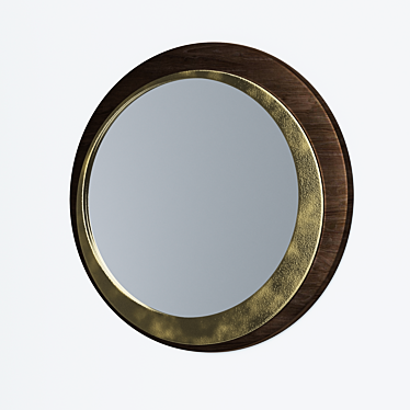 Elegant Round Frame Mirror 3D model image 1 