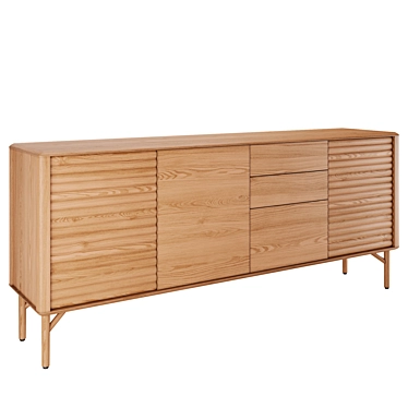 Lenon - Sleek Wooden Dresser 3D model image 1 