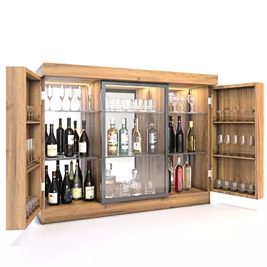 Contemporary Bar Cabinet - Giulia Novars 3D model image 1 