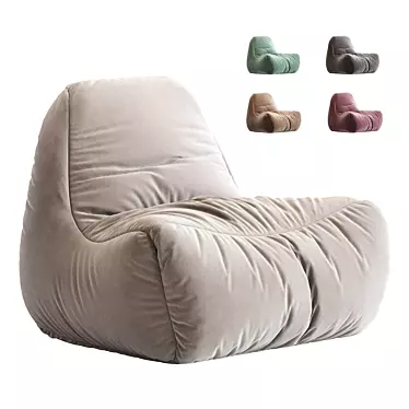 Cozy Lounge Bean Bag Chair 3D model image 1 