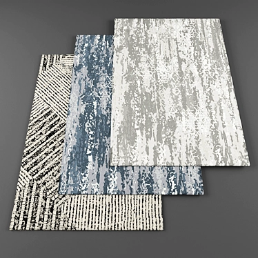 High-Resolution Carpets, 4 Pieces - Random Set 3D model image 1 