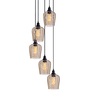 Aarush Multi-Light Pendant: Stylish, Versatile Lighting 3D model image 1 