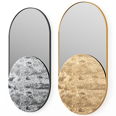 Sleek Reflective Cylinder Mirror 3D model image 1 