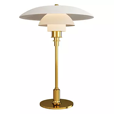 Elegant Glass Table Lamp 3D model image 1 