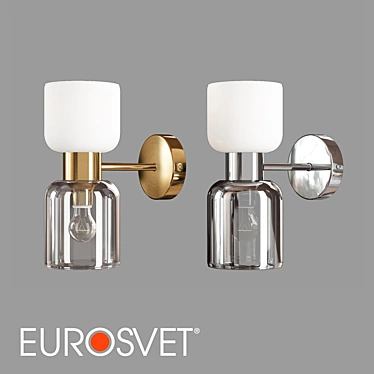 Eurosvet Tandem Glass Wall Lamp 3D model image 1 