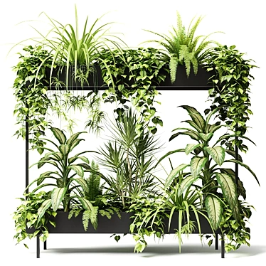 GreenSpace Rectangular Planter with 2 Tiers 3D model image 1 