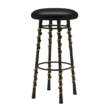 Sleek Serpent Barstool by Kelly Wearstler 3D model image 1 