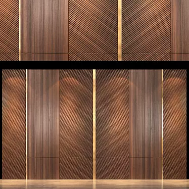 Stylish Wall Panel 43 3D model image 1 