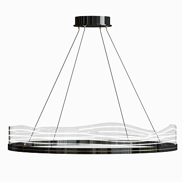 Elegant Glass Chandelier 3D model image 1 