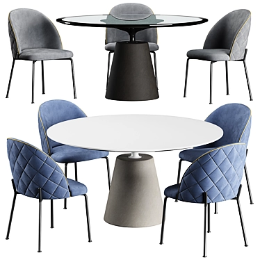 Rock Table Dijon | Dijon Chair: Stylish & Comfortable 3D model image 1 