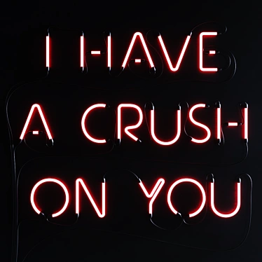 Crush on You Neon Sign 3D model image 1 