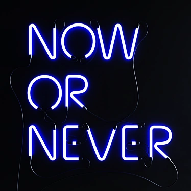 Now or Never Neon Sign Set 3D model image 1 