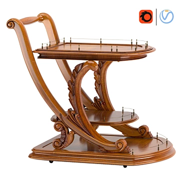 Modern Serving Table 3D model image 1 