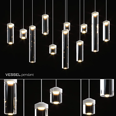 Elegant Glow: VESSEL Pendant 3D model image 1 