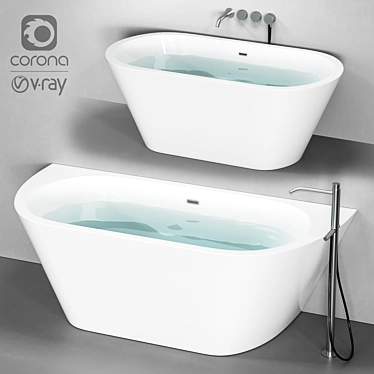 Abber Baths Set: AB9213 and AB9216 with CEA DESIGN GIOTTO Plus Mixers 3D model image 1 