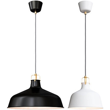 Ranarp Suspension Light: Stylish Black Pendant 3D model image 1 