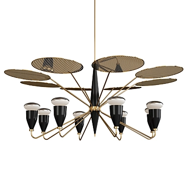 Elegant Peggy Suspension Light 3D model image 1 