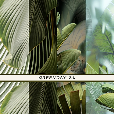 Tropical Bliss: Greenday 21 Designer Wallpaper 3D model image 1 