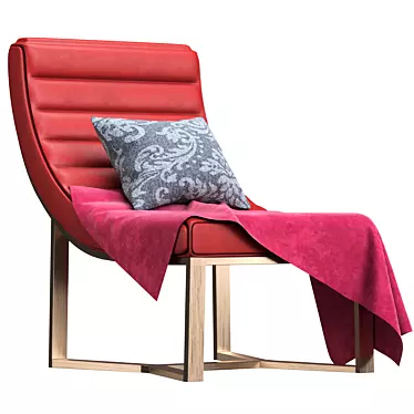 Luxury Leather Armchair: Modern Design 3D model image 1 