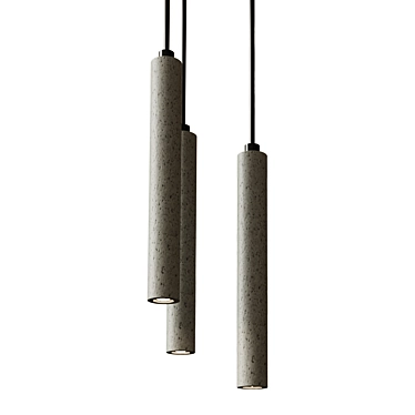 Industrial Concrete Pendant Lamp 3D model image 1 