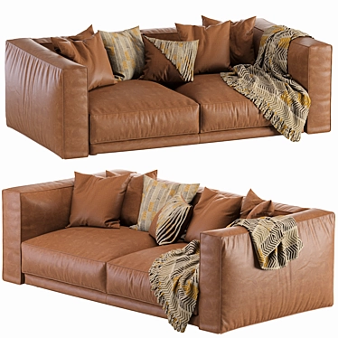 DItre Buble Leather Sofa - Modern 2 Seater 3D model image 1 