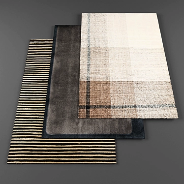 Modern Rugs Set - 3pcs 3D model image 1 