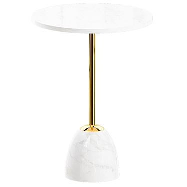 Elegant Marble Martini Side Table 3D model image 1 