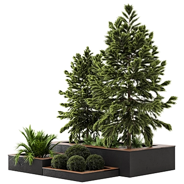 Outdoor Garden Set: Lush Greenery 3D model image 1 