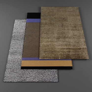 Random Set of 4 Carpets 3D model image 1 