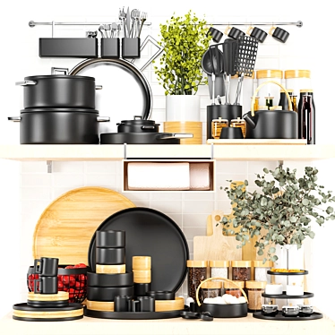 Elegant Bella Kitchen Collection 3D model image 1 