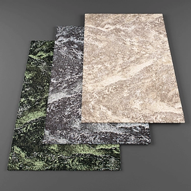 Modern Rugs Set | High Resolution | 3 Pieces 3D model image 1 