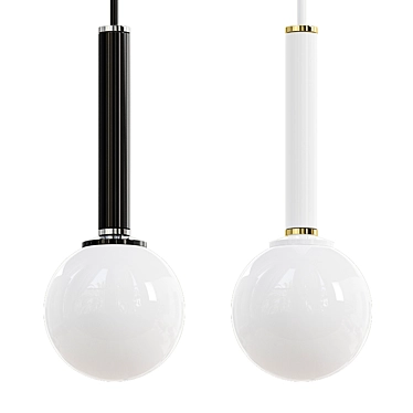 Modern Matteo Lighting in Stellar Black / Chrome / Gold / White 3D model image 1 