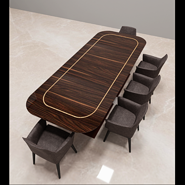 Modelling Blender 2.9 Dining Table 3D model image 1 