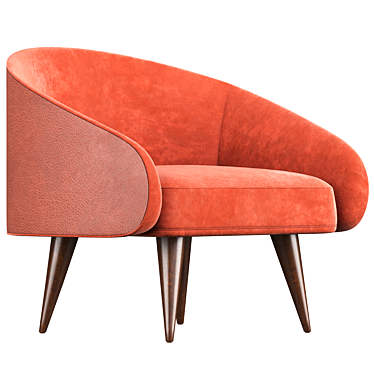 Luxury Velvet Armchair 3D model image 1 